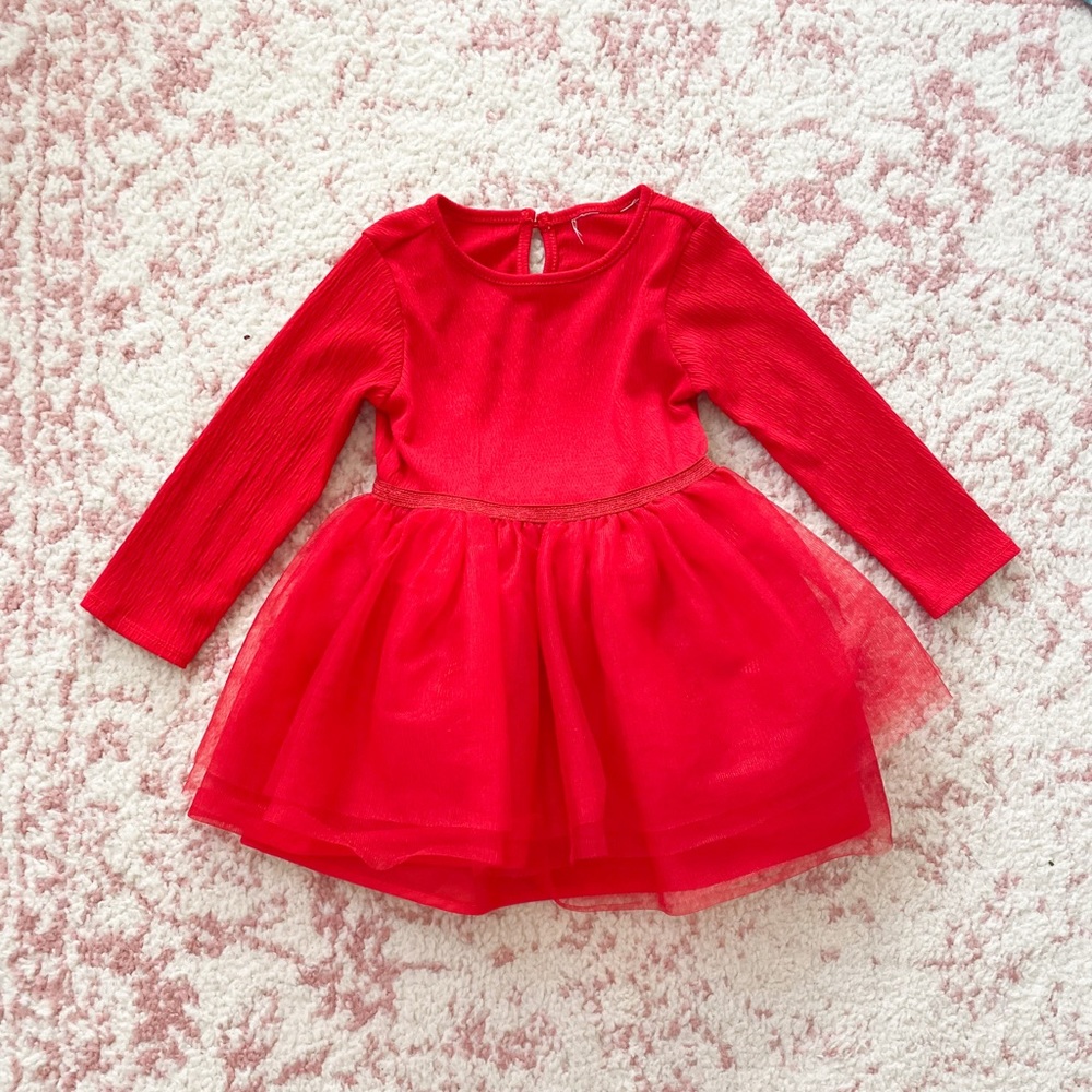 Toddler Girl Red Tulle Skirt Dress